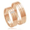Svadobné obrúčky OE8149 - červené zlato