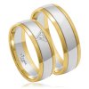 Svadobné obrúčky OE8157- bielo-žlté zlato