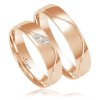 Svadobné obrúčky B8323 - červené zlato