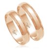 Svadobné obrúčky O8128 - červené zlato