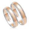 Svadobné obrúčky O8128 - bielo-červené zlato