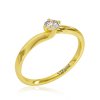Prsteň s briliantmi v žltom zlate 14K