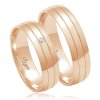 Svadobné obrúčky OE-8131 - červené zlato