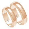 Svadobné obrúčky A-8331 - červené zlato
