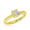 Zásnubný prsteň Elianna s briliantom v žltom zlate 14K