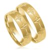 Svadobné obrúčky B8331 - žlté zlato