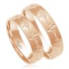 Svadobné obrúčky B8331 - červené zlato