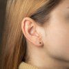Minimalist 14K yellow gold dot earrings, 3.5 mm