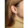 Minimalist 14K yellow gold dot earrings, 4.5 mm