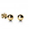 Minimalist 14K yellow gold dot earrings, 4.5 mm