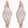 Elegant dangling earrings with diamonds, red 14K gold