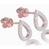 Diamond drop earrings in 14K red gold