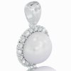 Prívesok s perlou z bieleho zlata 14K