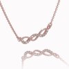 Gold necklace with intertwined pattern, 14K rose gold