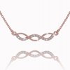 Gold necklace with intertwined pattern, 14K rose gold