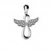 Diamond Angel Pendant in 14K White Gold