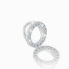 Ring-shaped pendant with white sapphires in 14K white gold