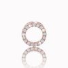 Ring-shaped pendant with white sapphires in 14K red gold