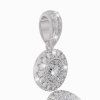 Sunshine pendant with white sapphires in 14K white gold