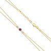 Yellow gold bracelet with diamonds and ruby, 14K
