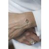 White gold heart bracelet with diamonds, 14K