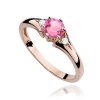VIPgold zlaty briliantovy prsten s ruzovym topasom RG199PTc