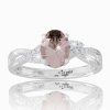 23629 diamantovy prsten s morganitom 14k biele zlato