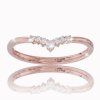 23746 diamantovy prsten v cervenom zlate 14k