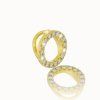Diamond ring pendant in 14K yellow gold