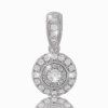 Sunshine Diamond Pendant in 14K White Gold