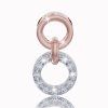 Diamond pendant in 14K white and rose gold