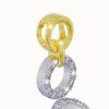 Diamond pendant in 14K white and yellow gold