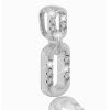 14K white gold diamond pendant