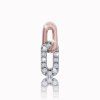 14K rose-white gold diamond pendant