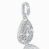Diamond teardrop pendant in 14K white gold
