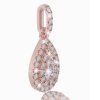 14K rose gold diamond teardrop pendant