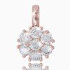 Diamond Flower Pendant in 14K Rose Gold