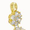 Diamond Flower Pendant in 14K Yellow Gold