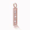 Diamond pendant in 14K rose gold