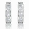 Diamond hoop earrings in 14K white gold