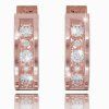Diamond hoop earrings in 14K red gold