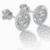 Timeless diamond earrings in white gold, 14K