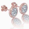 Timeless diamond earrings in red gold, 14K