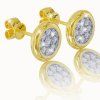 Timeless diamond earrings in yellow gold, 14K