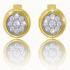 Timeless diamond earrings in yellow gold, 14K