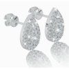 Lavish diamond earrings in 14K white gold