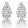 Lavish diamond earrings in 14K white gold
