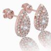 Lavish diamond earrings in 14K red gold