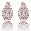 Lavish diamond earrings in 14K red gold