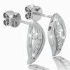 Elegant diamond stud earrings in 14K white gold